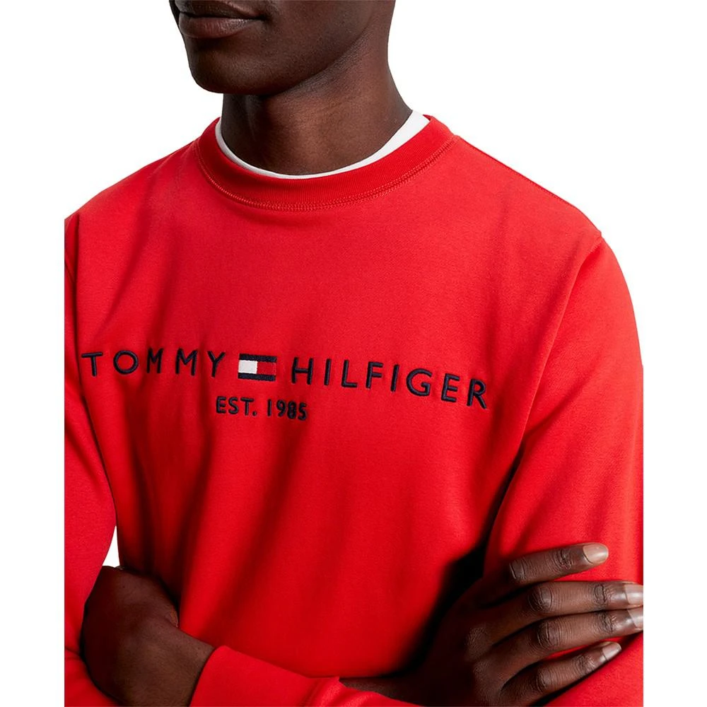 商品Tommy Hilfiger|Men's Embroidered Logo Fleece Sweatshirt,价格¥413,第4张图片详细描述
