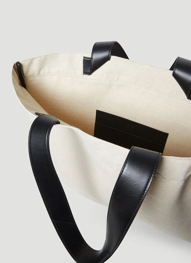 Flat Shopper Large Tote Bag in Beige 商品