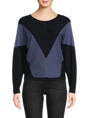 商品Tahari|Colorblock Dolman Sleeve Sweater,价格¥296,第3张图片详细描述