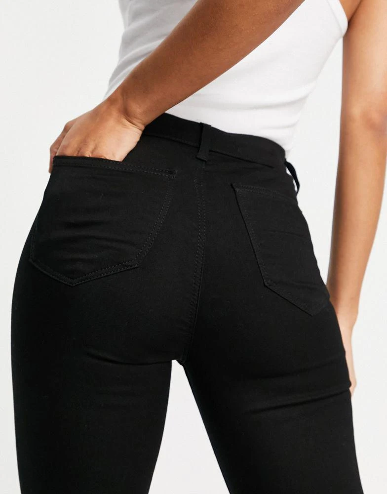 商品Topshop|Topshop high rise Joni jeans in pure black  ,价格¥202,第3张图片详细描述