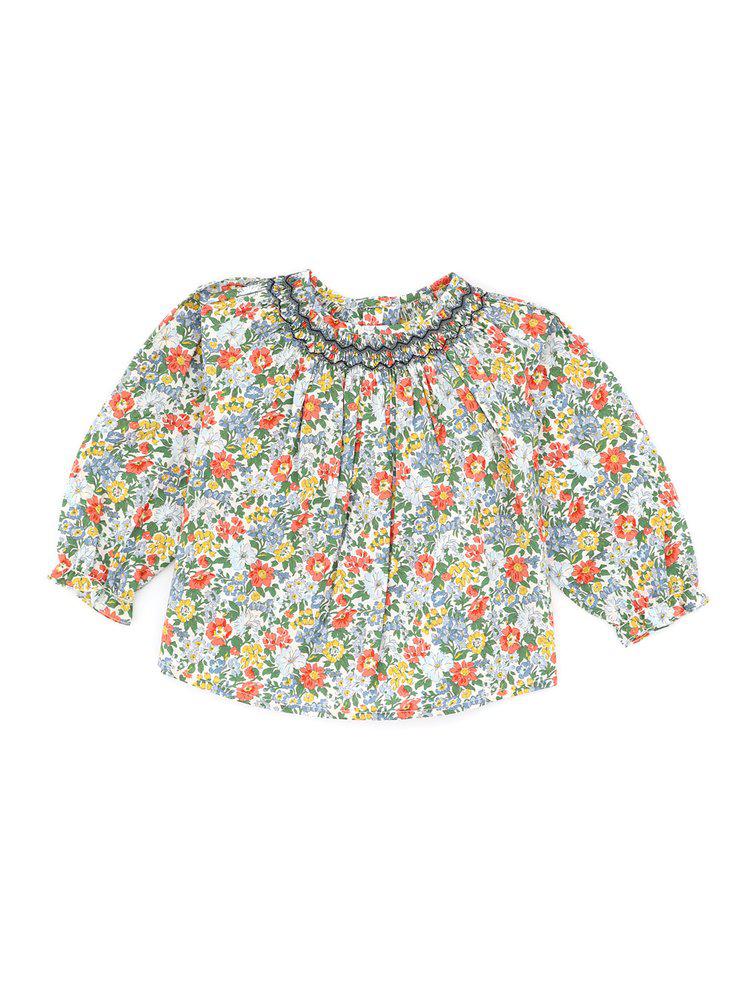 Bonpoint Allover Floral Printed Long Sleeved Blouse商品第1张图片规格展示