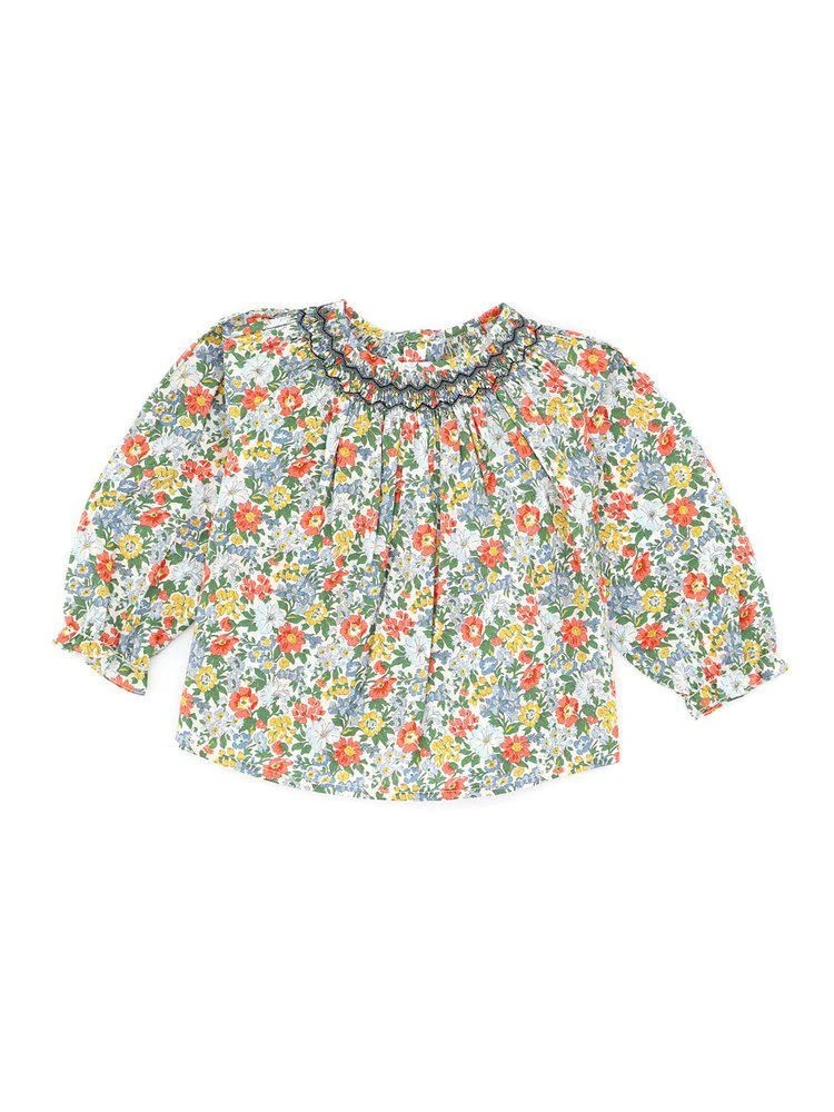 商品Bonpoint|Bonpoint Allover Floral Printed Long Sleeved Blouse,价格¥515,第1张图片