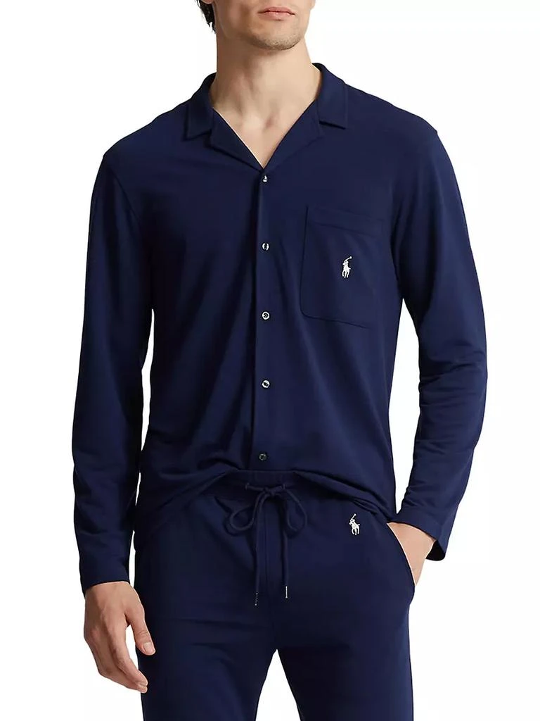 商品Ralph Lauren|Embroidered Pony Long-Sleeve Pajama Set,价格¥642,第3张图片详细描述