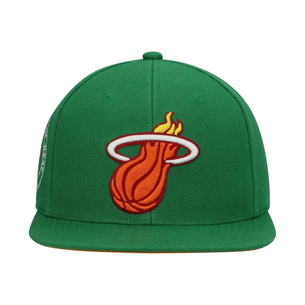商品Mitchell & Ness|Men's Green Miami Heat 20th Anniversary Like Mike Snapback Hat,价格¥256,第3张图片详细描述