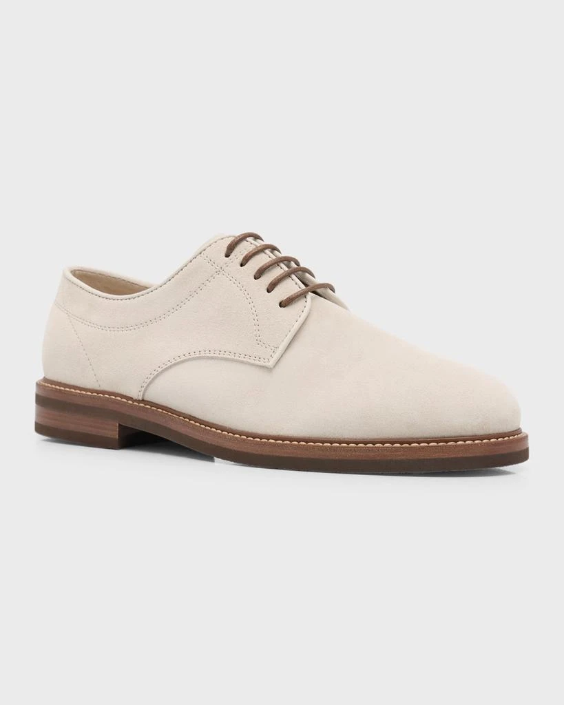 商品Brunello Cucinelli|Men's Suede Derby Shoes,价格¥10747,第3张图片详细描述