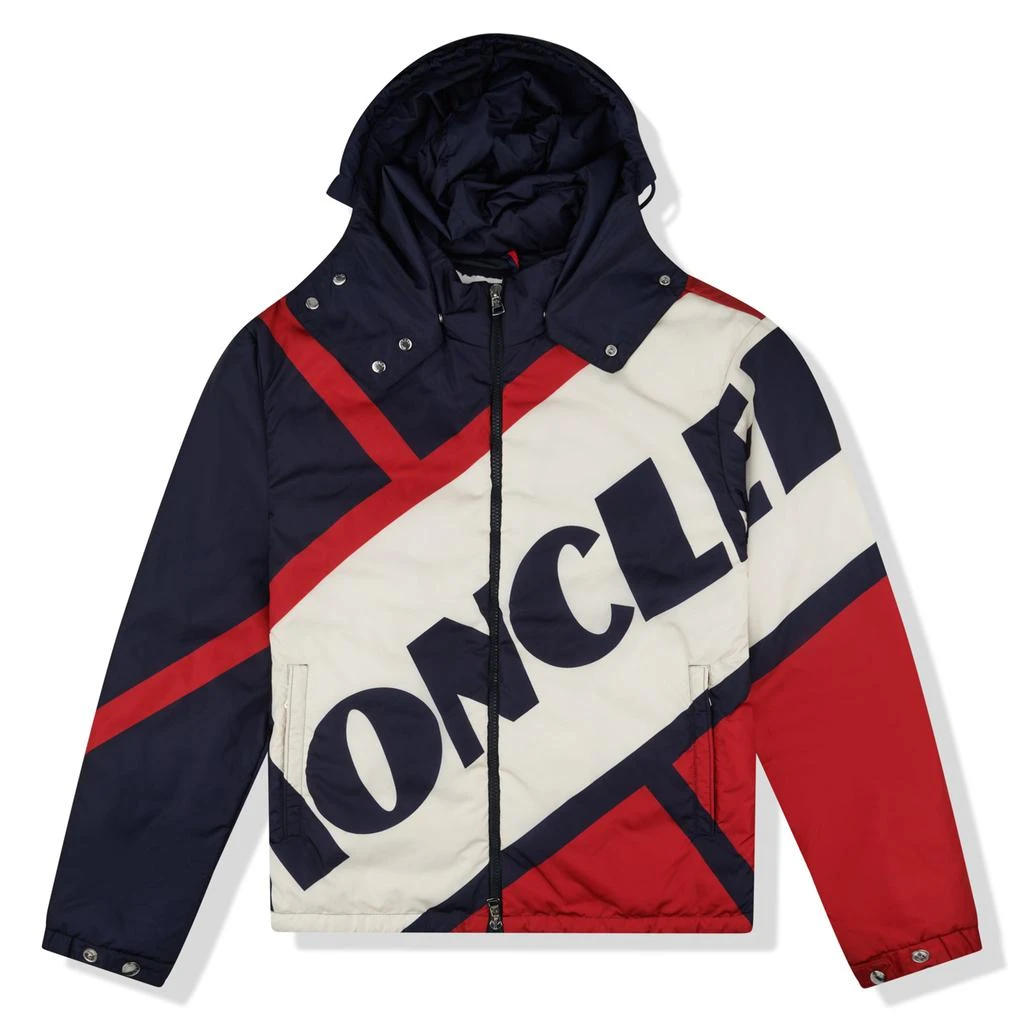 商品Moncler|Moncler Logo Hooded Navy Red White Jacket,价格¥8238,第1张图片