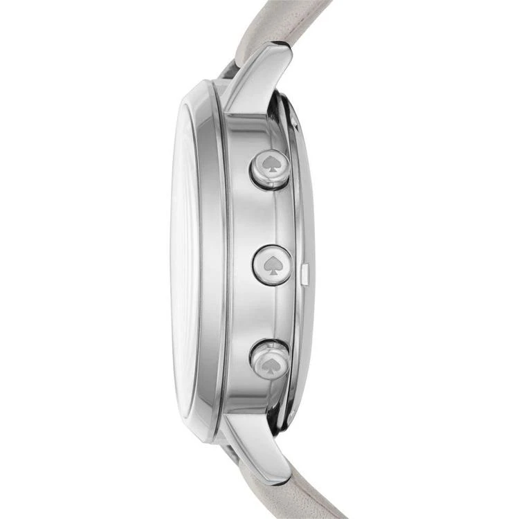 商品Kate Spade|Women's Metro Grand Gray Leather Strap Hybrid Smart Watch 40mm KST23101,价格¥1870,第3张图片详细描述