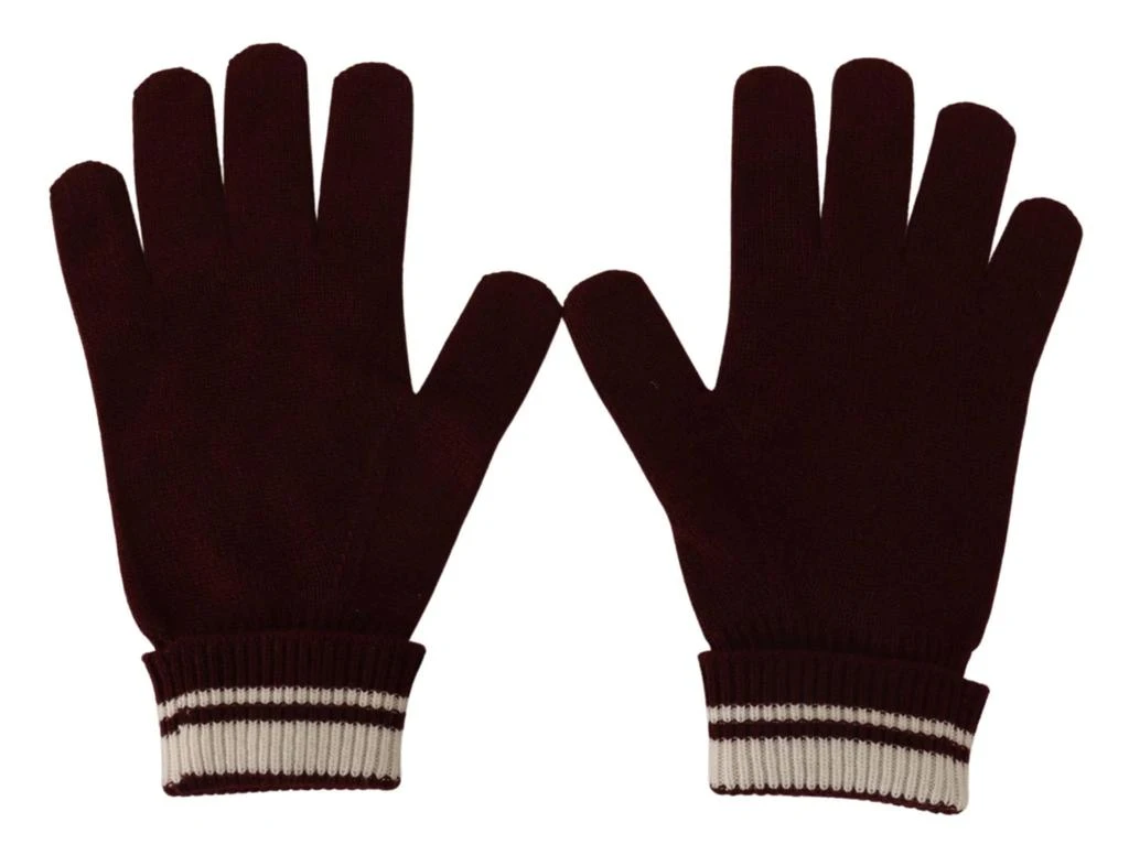 商品Dolce & Gabbana|Dolce & Gabbana Red White D&G Logo Crown Cashmere Gloves,价格¥2089,第5张图片详细描述