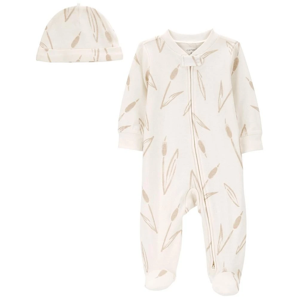 商品Carter's|Baby Boys or Baby Girls Sleep and Play and Cap, 2 Piece Set,价格¥89,第1张图片