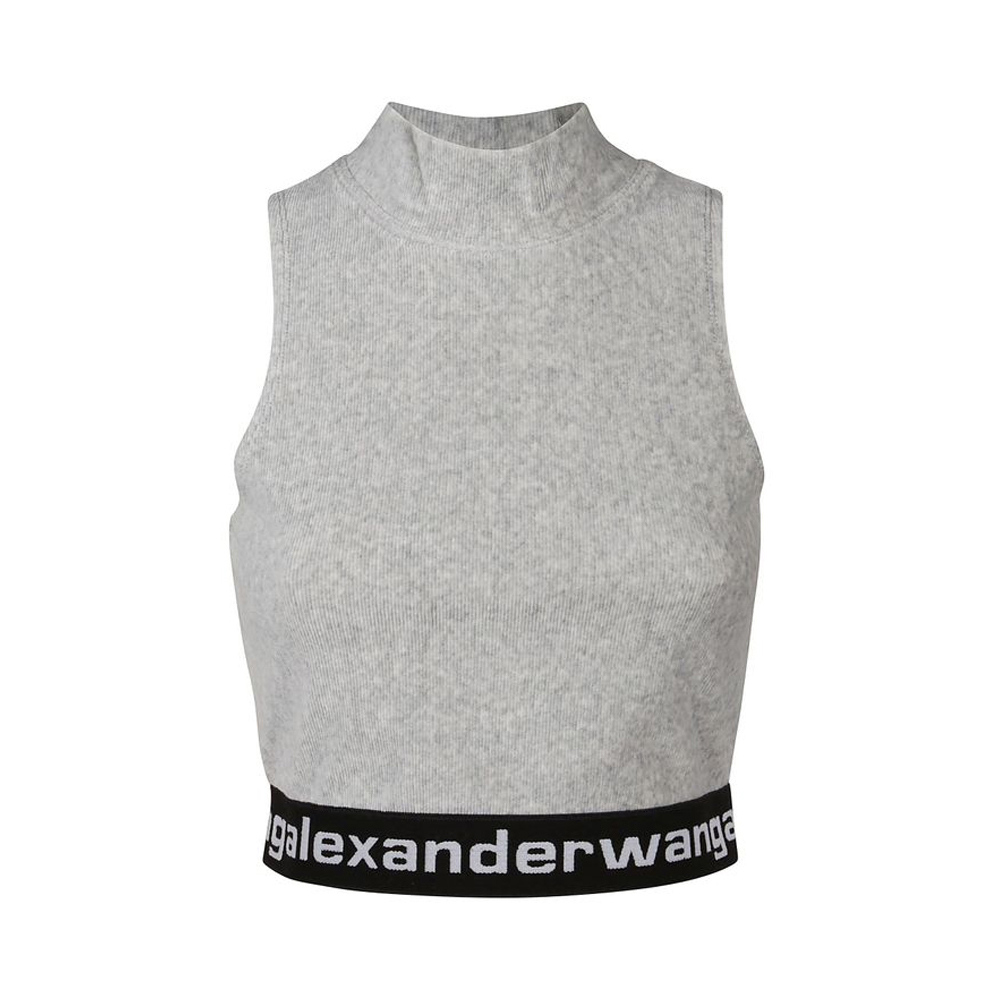 ALEXANDER WANG 灰色女士T恤 4CC2211212-030商品第2张图片规格展示