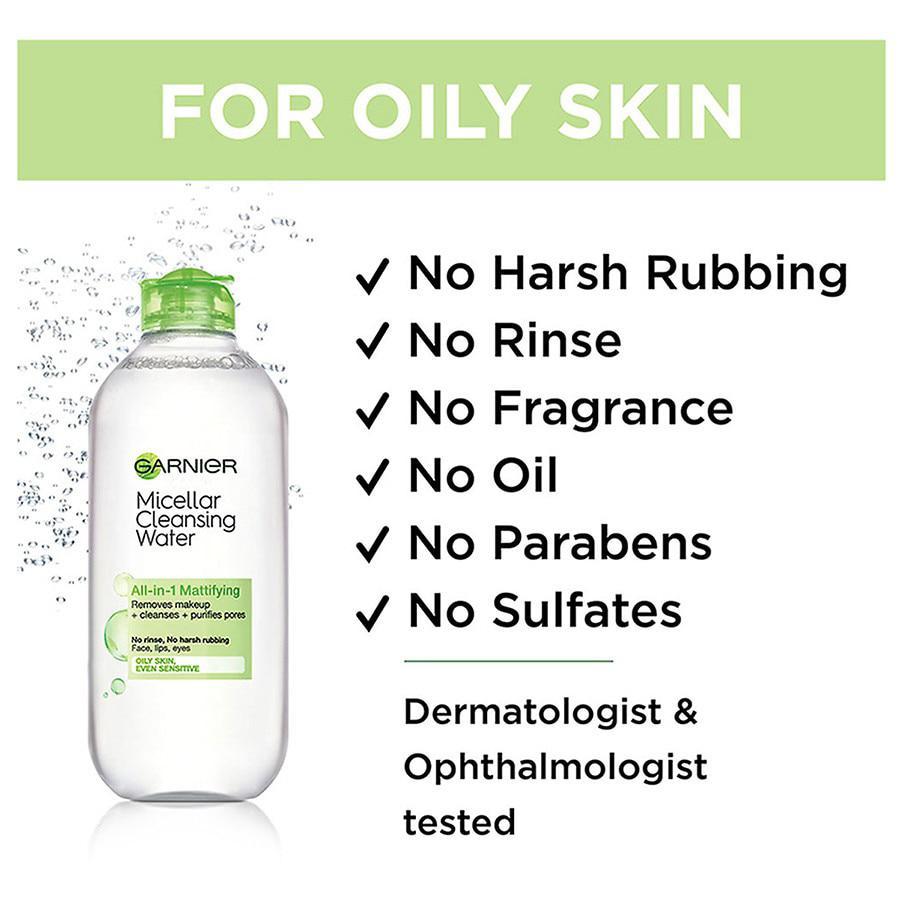 商品Garnier|Micellar Cleansing Water & Makeup Remover for Oily Skin,价格¥77,第7张图片详细描述