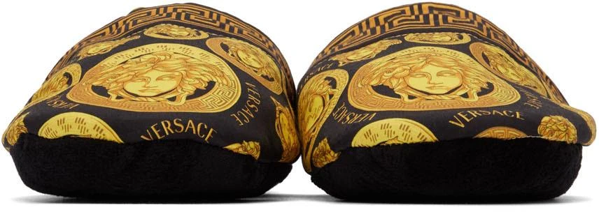 商品Versace|Black Medusa Amplified Slippers,价格¥863,第2张图片详细描述