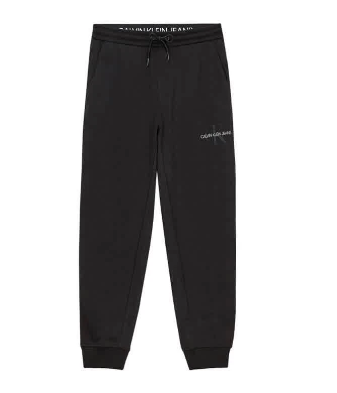 商品Calvin Klein|Calvin Klein Black Organic Cotton Logo Sweatpants, Size Large,价格¥231,第1张图片