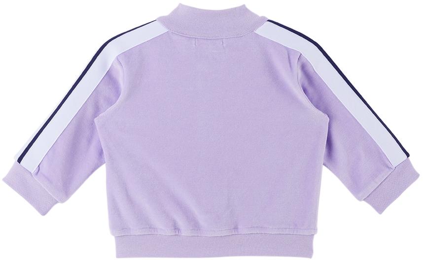 Baby Purple Stripe Trim Track Jacket商品第2张图片规格展示