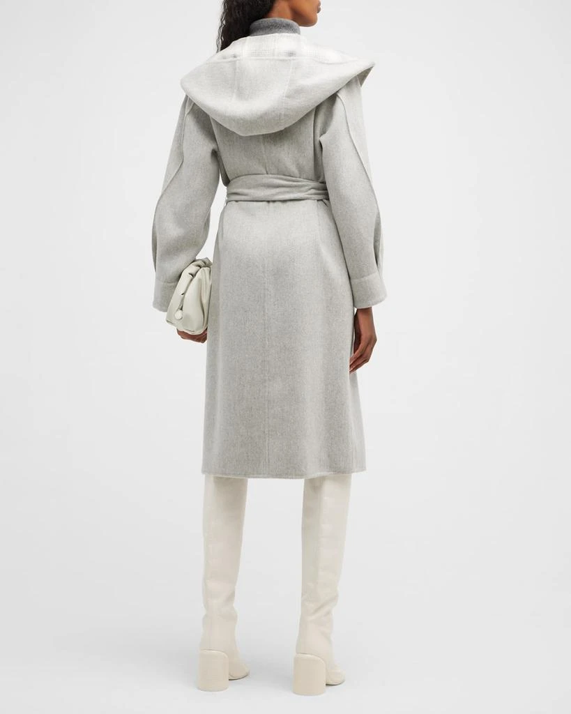 Self-Belt Hooded Cashmere Long Coat 商品