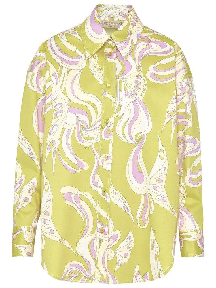 商品EMILIO PUCCI|Emilio Pucci Graphic Printed Buttoned Shirt,价格¥4616,第1张图片