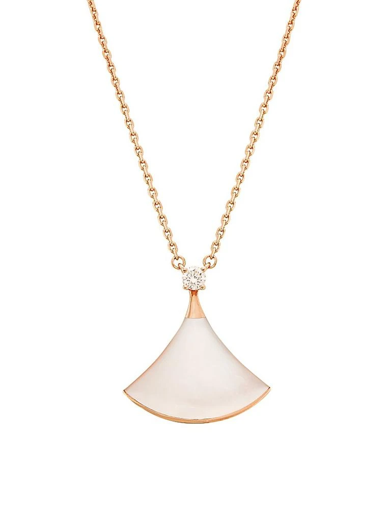 商品BVLGARI|​Divas' Dream 18K Rose Gold, Mother-Of-Pearl & 0.10 TCW Diamond Pendant Necklace,价格¥25016,第1张图片
