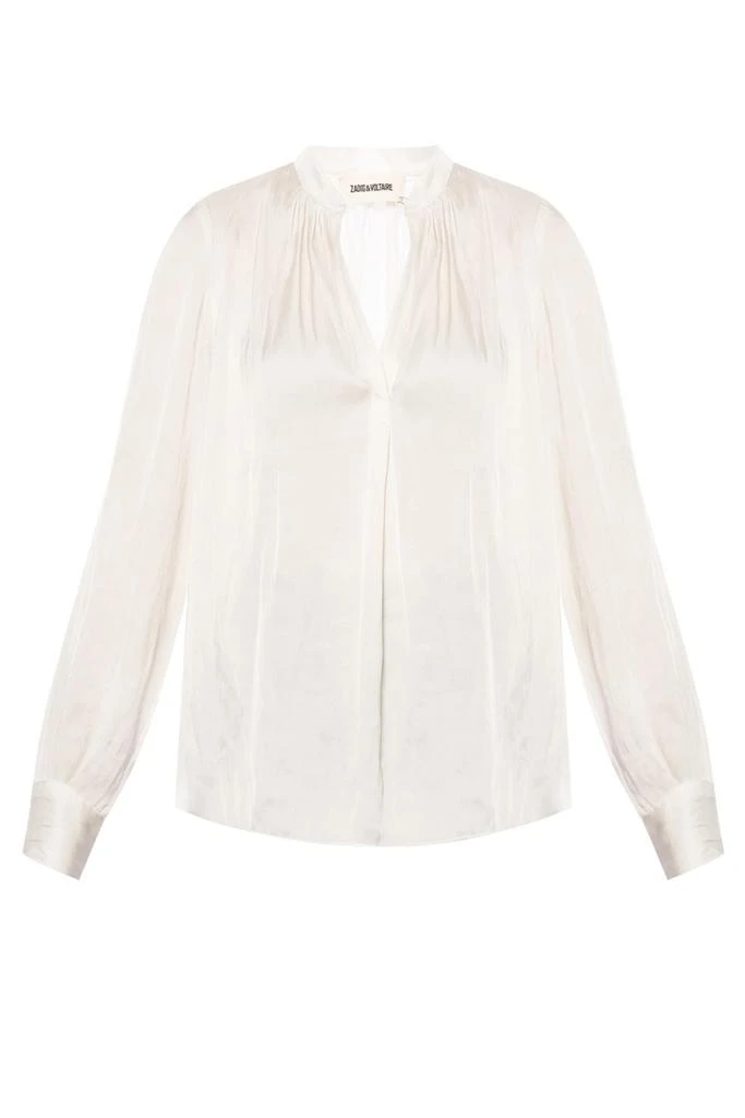 商品Zadig&Voltaire|Zadig & Voltaire V-Neck Long-Sleeved Blouse,价格¥2035,第1张图片