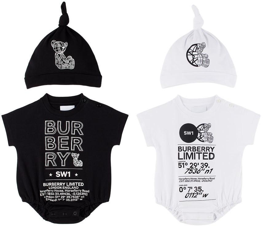 Baby Two-Pack Black & White Benny Jumpsuit Set商品第1张图片规格展示