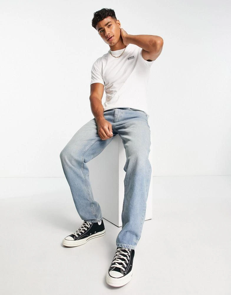 商品Barbour|Barbour International Throttle slim fit logo t-shirt in white exclusive to ASOS,价格¥278,第2张图片详细描述