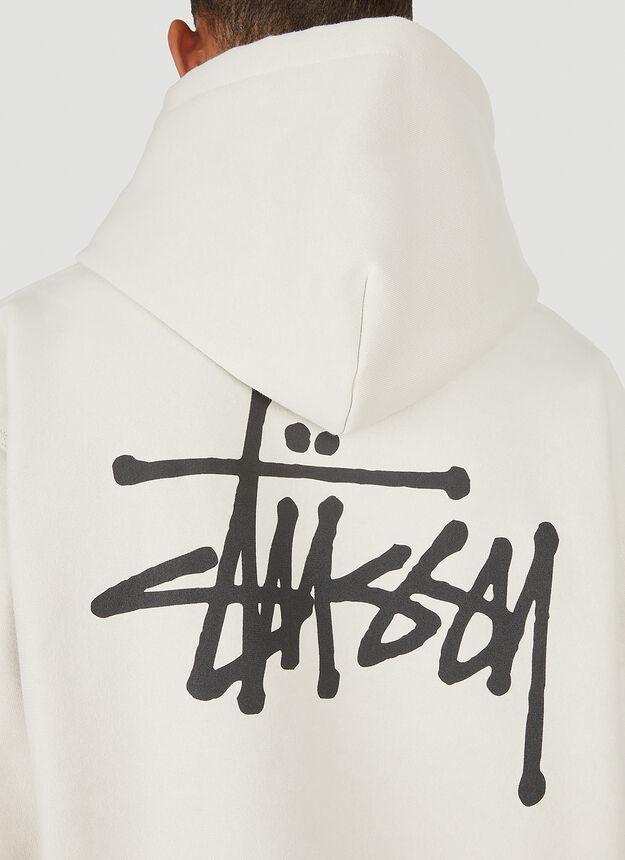 Basic Logo Hooded Sweatshirt in White商品第5张图片规格展示