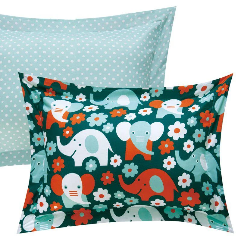 商品Chic Home Design|Scianti 8 Piece Reversible Comforter Set Cute Elephant Friends Youth Design Bed In A Bag FULL,价格¥853,第2张图片详细描述