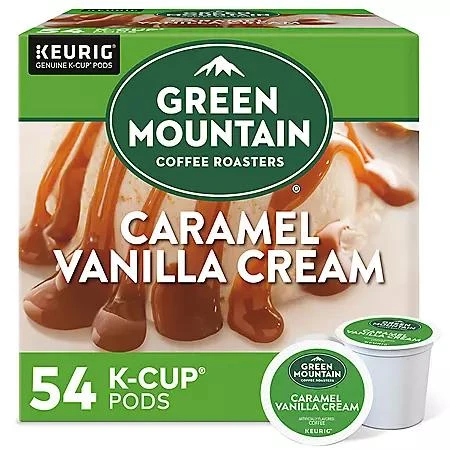 商品Green Mountain Coffee|Green Mountain Coffee K-Cup Pods, Caramel Vanilla Cream, 54 ct.,价格¥213,第1张图片