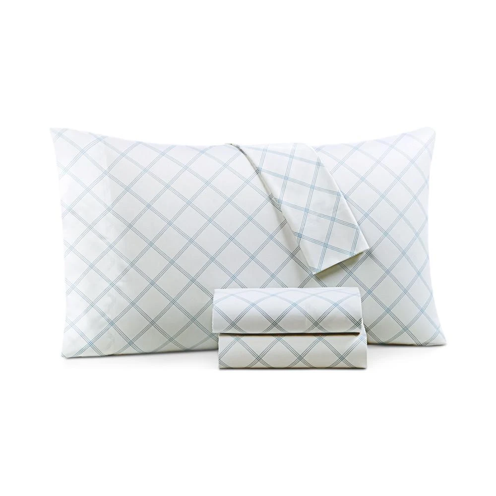 商品Charter Club|Printed Window Pane 550-Thread Count Cotton 4-Pc. Sheet Set, Full, Created for Macy's,价格¥358,第1张图片