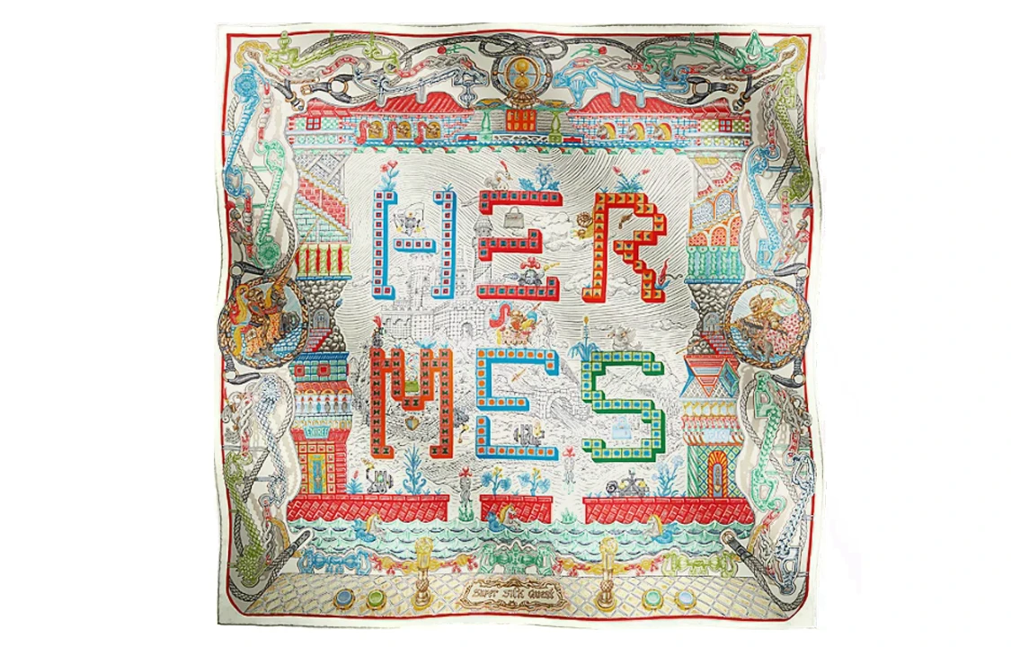 商品[国内直发] Hermes|爱马仕 字母Logo 丝巾 女款 多色,价格¥3982,第1张图片