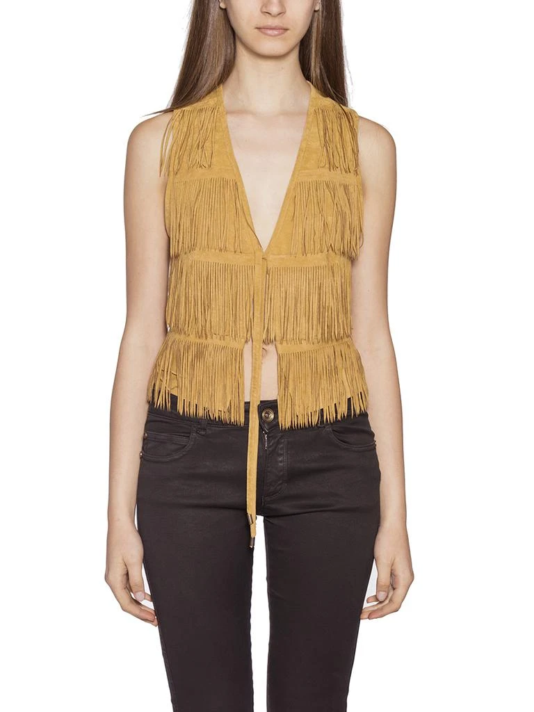 商品PLEIN SUD|VEST WITH APPLIED FRINGES,价格¥1256,第3张图片详细描述