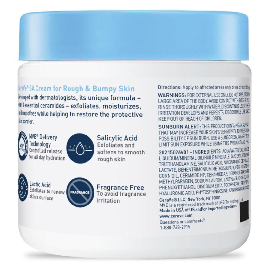 商品CeraVe|Renewing Salicylic Acid Body Cream for Rough and Bumpy Skin, Fragrance-Free,价格¥215,第4张图片详细描述