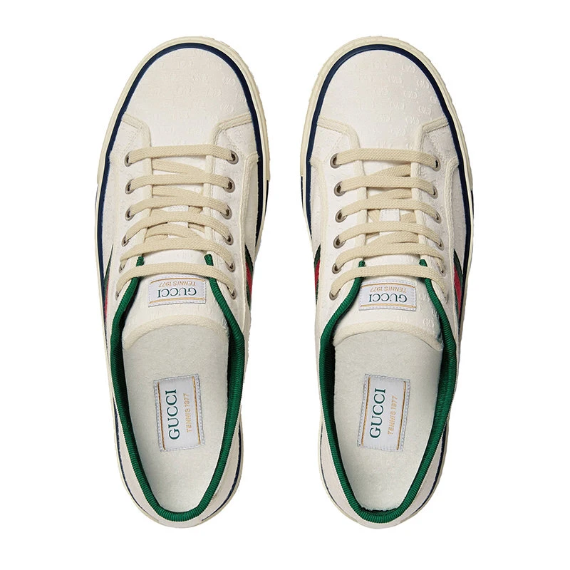 商品Gucci|【预售3-7天】GUCCI/古驰  新款男士白色 Tennis 1977休闲运动鞋 60611199W909085,价格¥4901,第5张图片详细描述