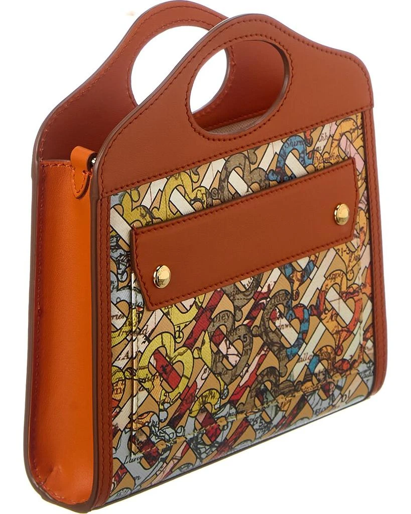 商品Burberry|Burberry Mini Monogram Leather Pocket Tote,价格¥6169,第3张图片详细描述