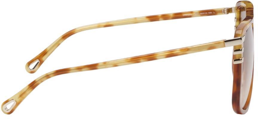 商品Chloé|Tortoiseshell Retro West Sunglasses,价格¥2942,第4张图片详细描述
