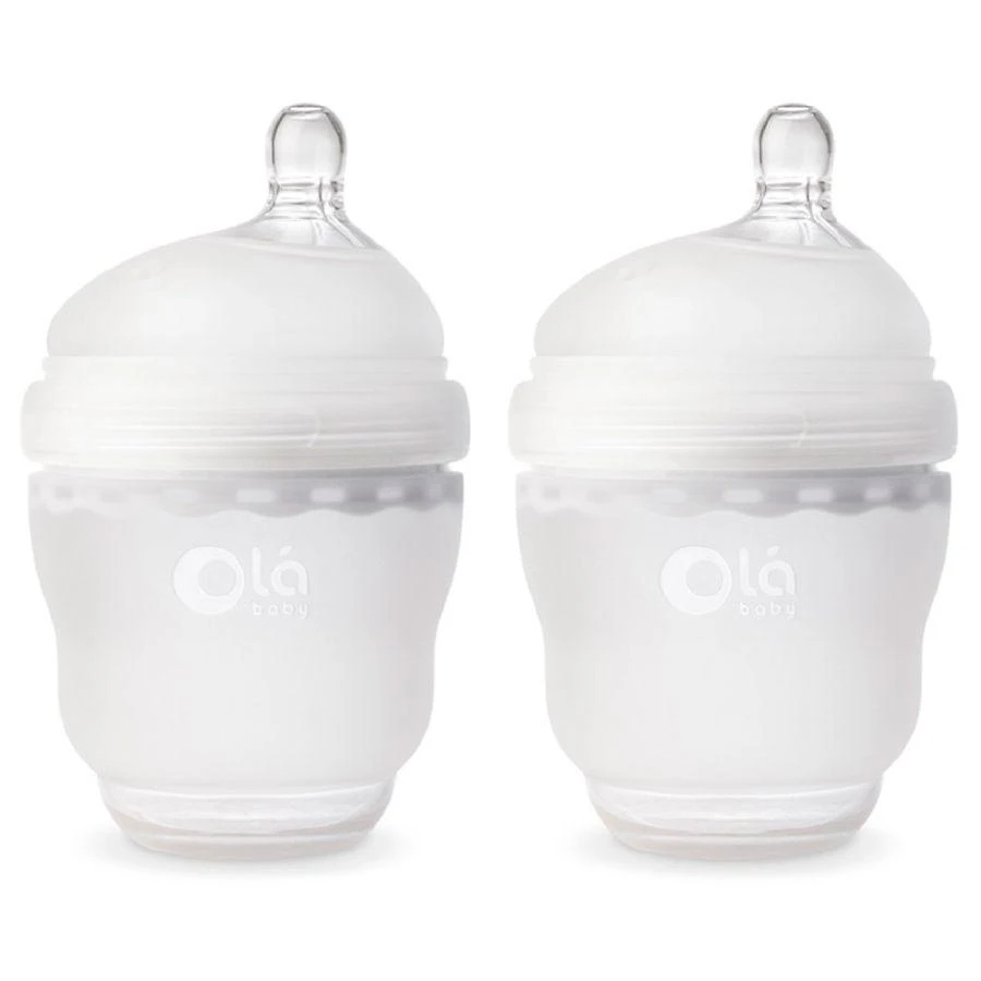 商品Olababy|Gentle Bottle Silicone Wide Mouth Baby Bottle 4 oz,价格¥62,第1张图片