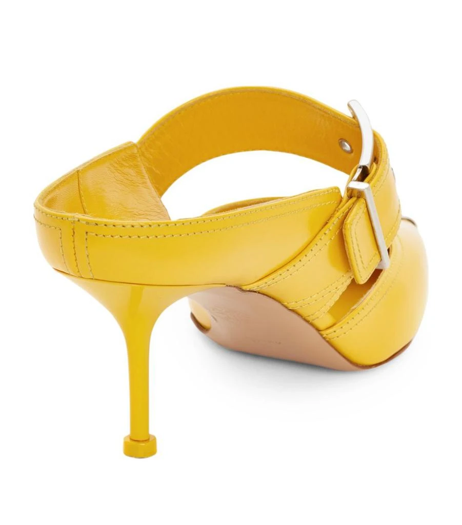 商品Alexander McQueen|Leather Metal-Cap Mules 65,价格¥7576,第3张图片详细描述