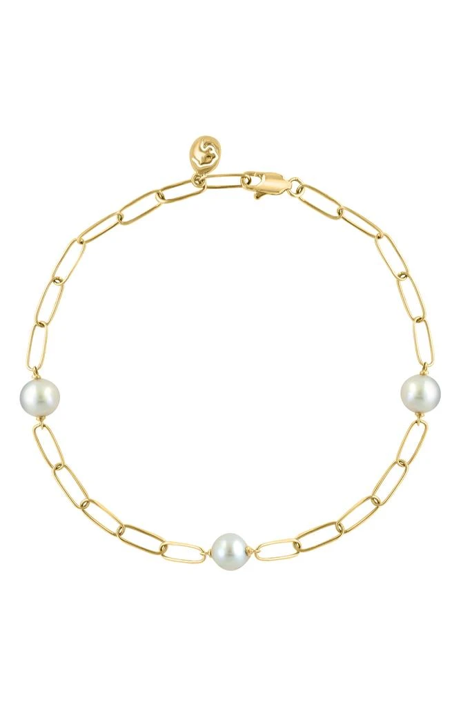 商品Effy|14K Yellow Gold Freshwater Pearl Chain Bracelet,价格¥2452,第1张图片