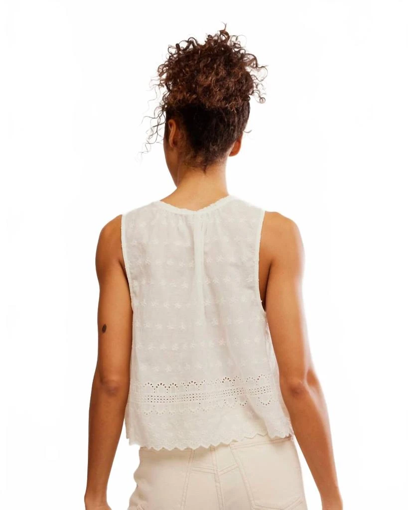 商品Free People|Marina Eyelet Tank Top In Clean Ivory,价格¥442,第2张图片详细描述