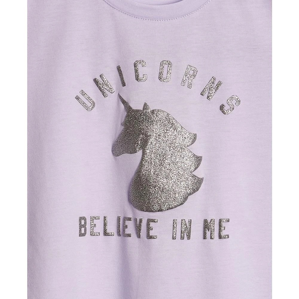 商品Epic Threads|Big Girls Unicorns Believe Graphic T-shirt, Created For Macy's,价格¥62,第4张图片详细描述