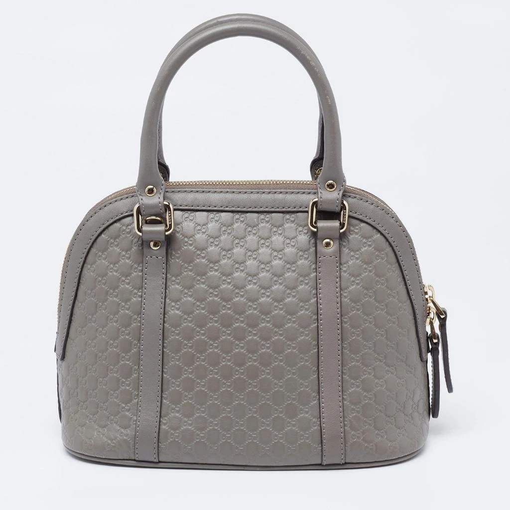 商品[二手商品] Gucci|Gucci Grey Microguccissima Leather Mini Dome Satchel,价格¥3867,第4张图片详细描述