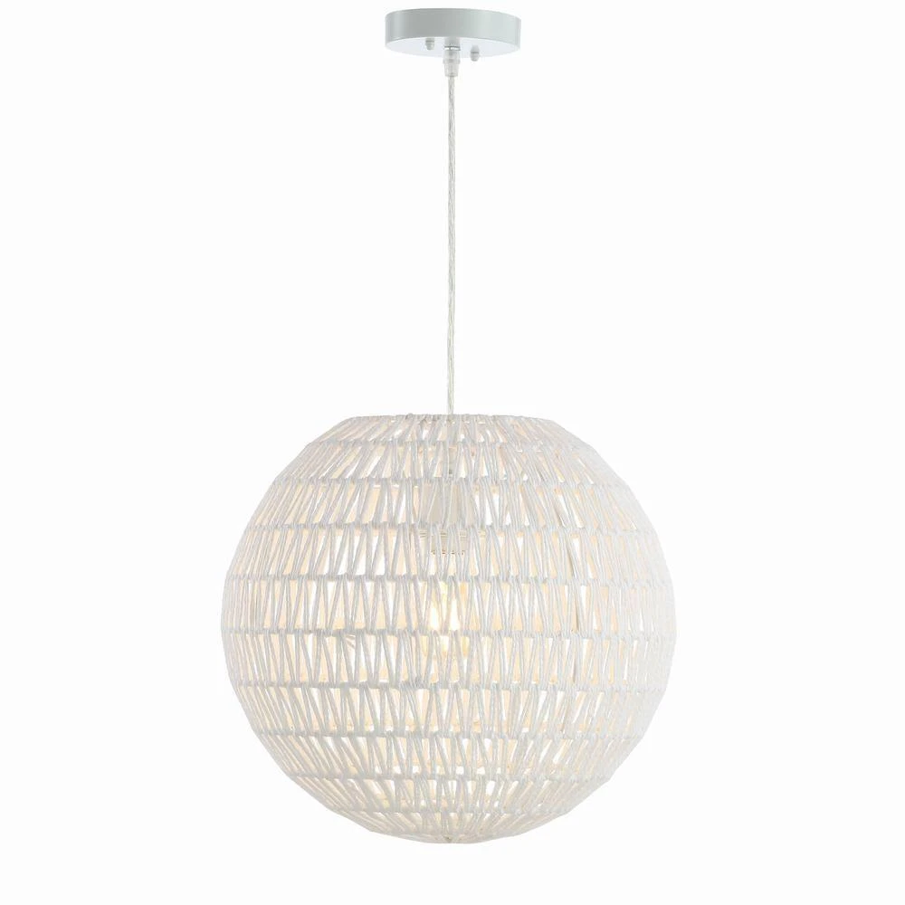 商品JONATHAN Y|Luna 15.75" 1-Light Bohemian Modern Woven Rattan/Iron LED Pendant,价格¥736,第2张图片详细描述