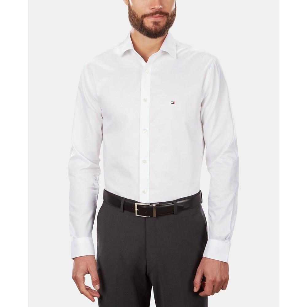 商品Tommy Hilfiger|Men's Slim-Fit Stretch Solid Dress Shirt, Online Exclusive Created for Macy's,价格¥184,第3张图片详细描述