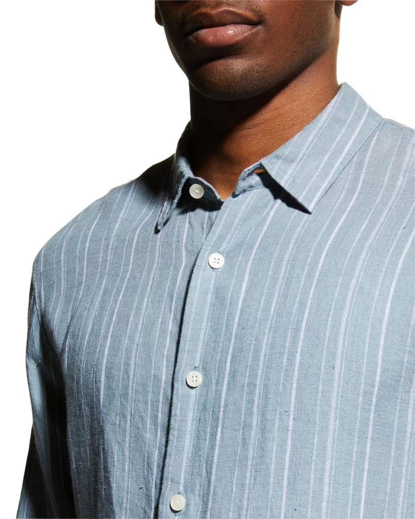 商品Vince|Men's Uneven Stripe Sport Shirt,价格¥728,第5张图片详细描述