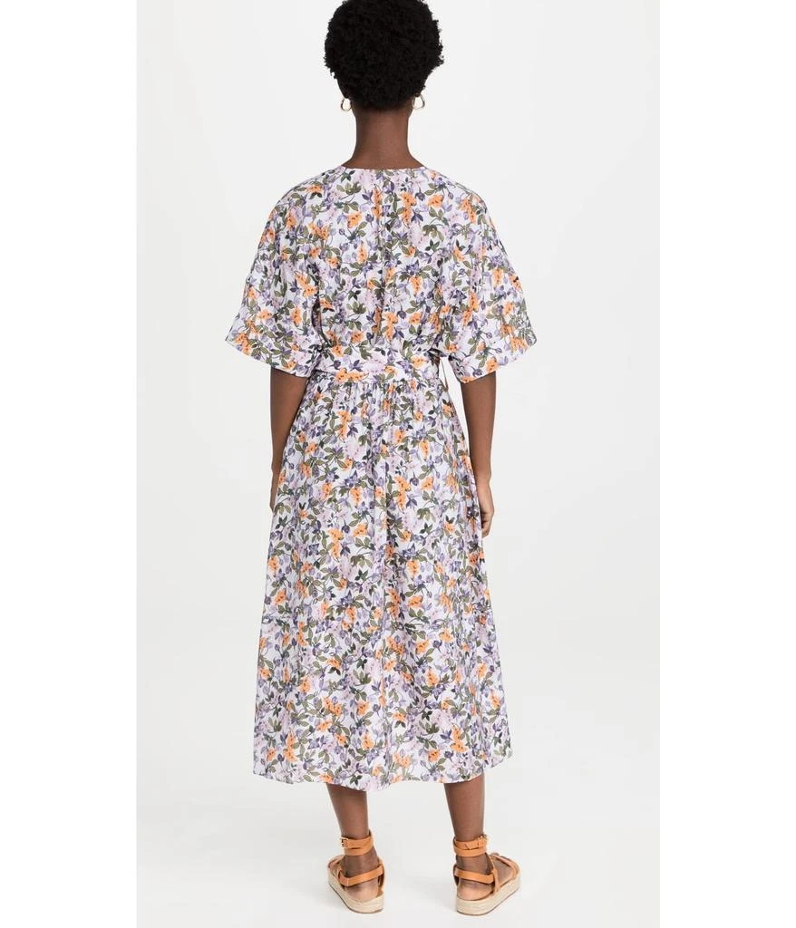 商品Vince|Wisteria Vine Cuffed Short Sleeve V-Neck Dress,价格¥1819,第3张图片详细描述