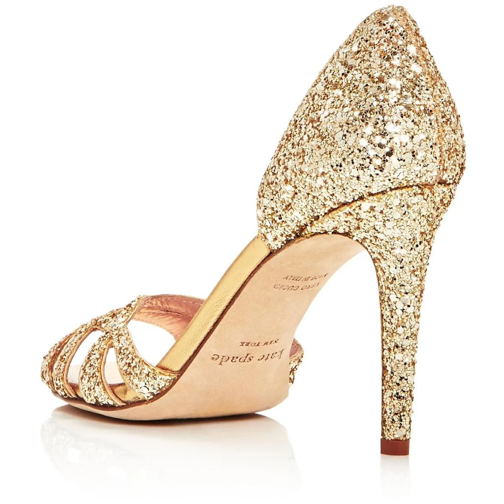 商品Kate Spade|Kate Spade New York Womens Idaya Metallic Peep-toe D'Orsay Heels,价格¥507,第3张图片详细描述