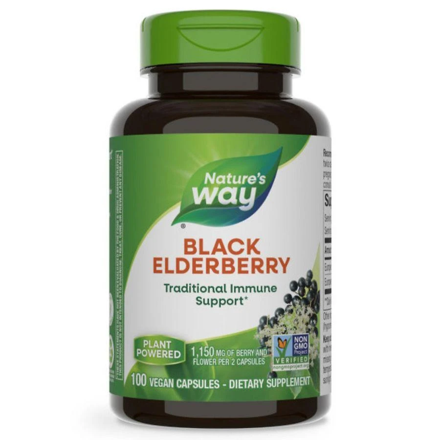 商品Nature's Way|Black Elderberry Vegan Capsules,价格¥116,第1张图片