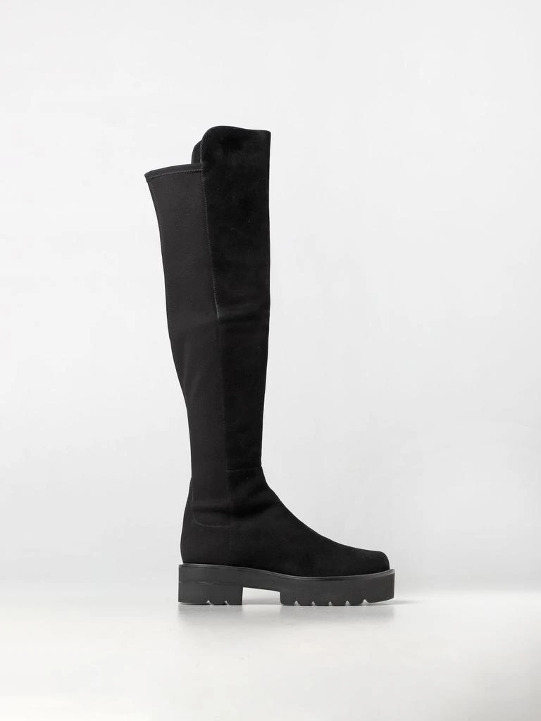 商品Stuart Weitzman|Stuart Weitzman 5050 Ultralift boot in suede and fabric,价格¥2071,第1张图片