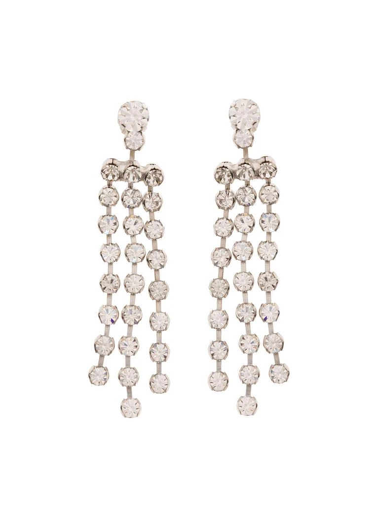 商品FORTE_FORTE|Forte_Forte White Crystals Earrings With Asymmetric Pendants In Brass Woman,价格¥819,第1张图片