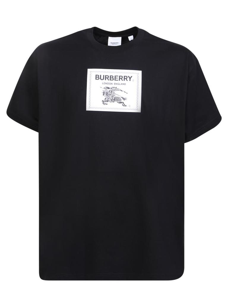 BURBERRY T-SHIRT SHORT SLEEVES RELAXED FIT WITH EQUESTRIAN RIDERÂS MARK APPLICATION AND LOGO BY BURBERRY商品第1张图片规格展示