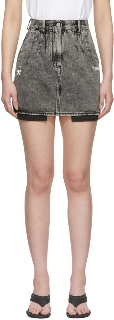 商品Off-White|Black Denim Miniskirt,价格¥1515,第1张图片